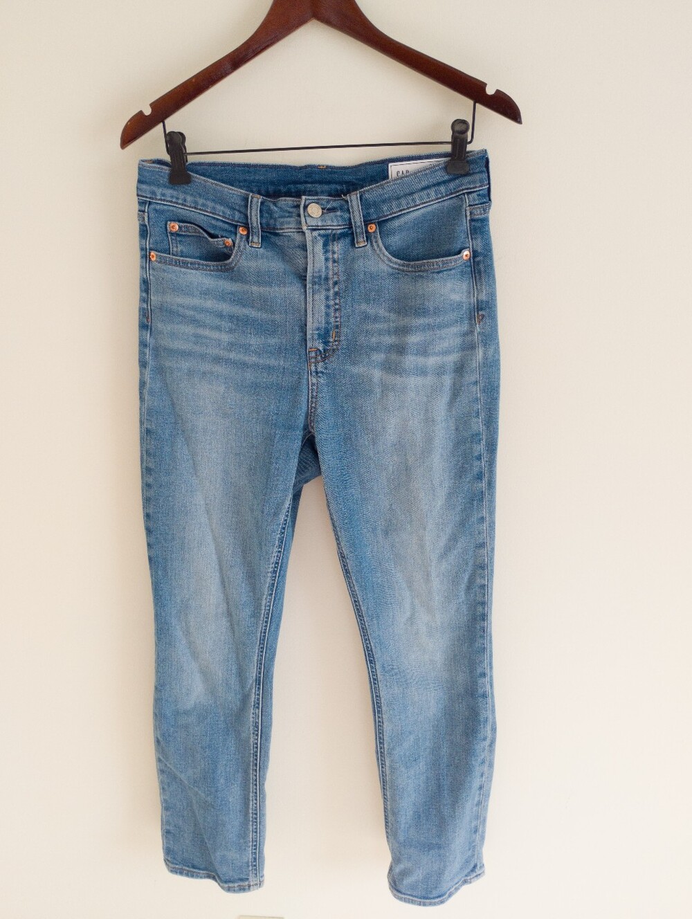 GAP High Rise Vintage Slim Jeans Medium Indigo Size 29 Regular Washwell